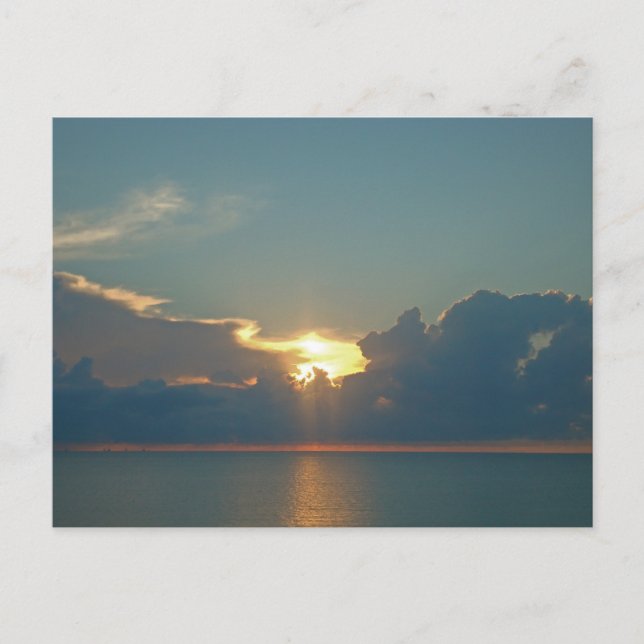 Tänk på Stillahavets solnedgång Photo Beach Vykort (Framsida)