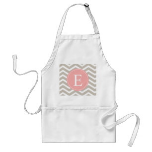 Tank Peach Rosa Chevron Monogram Förkläde