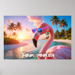 TÄNK ROSARE - Flamingo ROSA Poster
