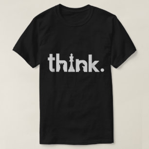 Tänk Schack Strategi Design T Shirt