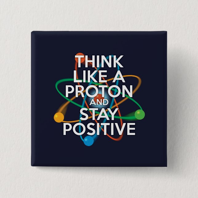 TÄNK SOM EN PROTON OCH VAR POSITIV KNAPP (Framsida)