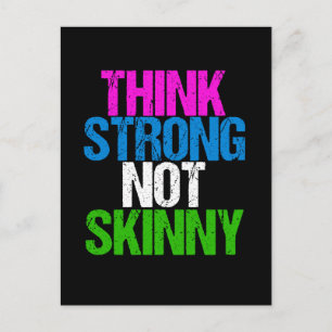 Tänk Stark Inte Smal Inspirerande Fitness Vykort