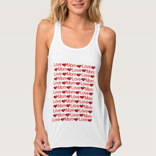 Tank top Kvinnors kärlek mamma  Linne Med Racerback (Framsida)