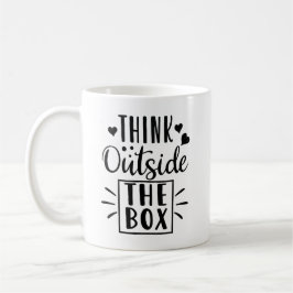 Tänk Utanför Boxen Inspirerande Motiverande Kaffemugg