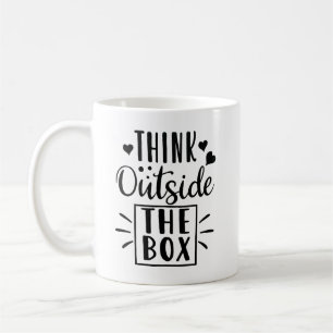 Tänk Utanför Boxen Inspirerande Motiverande Kaffemugg