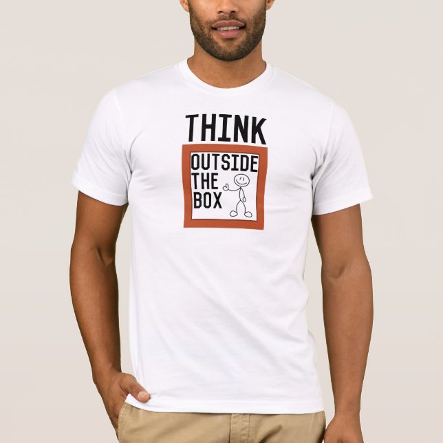 Tänk Utanför Boxen Inspirerande T Shirt (Framsida)