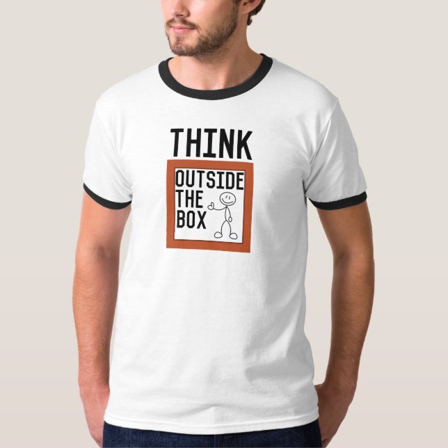 Tänk Utanför Boxen Inspirerande T Shirt (Framsida)