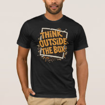 Tänk Utanför Boxen Motiverande T-Shirt
