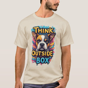 Tänk Utanför Boxen: Porträtt av söt boxerhund T Shirt