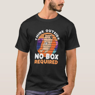 Tänk utanför  Ingen ruta krävs   Katt T Shirt
