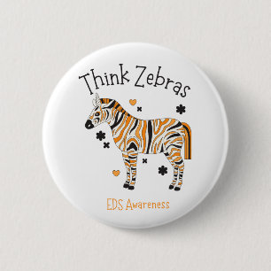 "Tänk Zebror" Ehlers Danlos syndrom-knapp Knapp