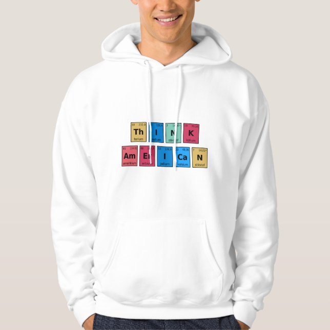 Tänka American Periodic Bord Hoodie (Framsida)