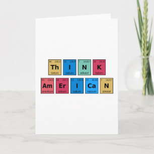 Tänka American Periodic Bord Kort