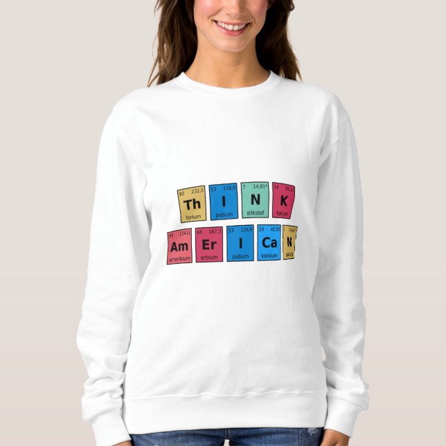 Tänka American Periodic Bord T Shirt (Framsida)