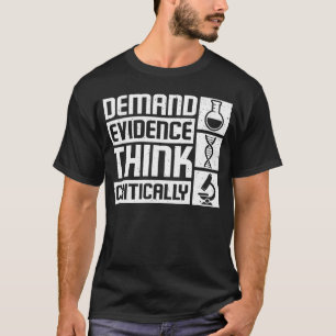 tänka av efterfrågan på bevisning t shirt