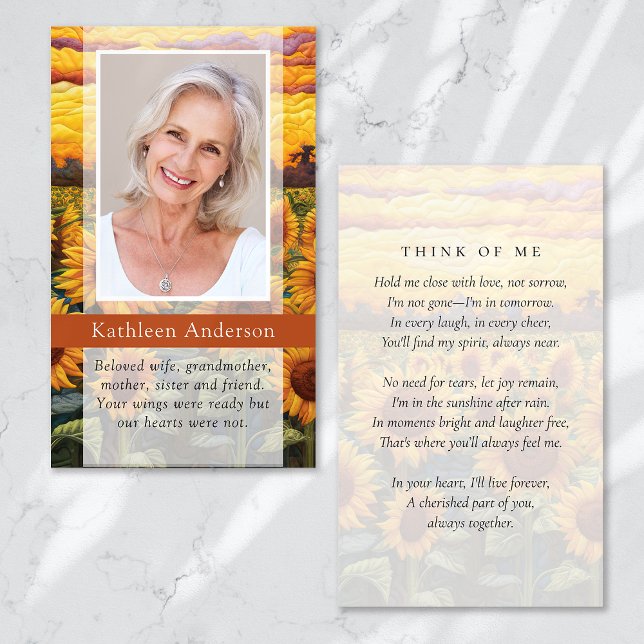 Tänka av minneskort med citronblommor (Skapare uppladdad)