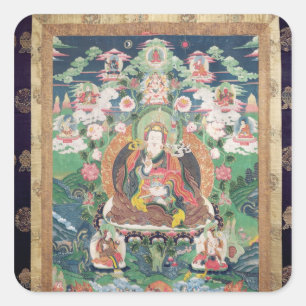 Tanka av Padmasambhava, ANNONS c.749 Fyrkantigt Klistermärke