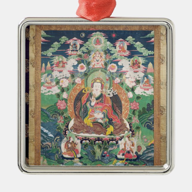 Tanka av Padmasambhava, ANNONS c.749 Julgransprydnad Metall (Framsidan)
