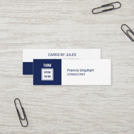 Tänka av professionell utanför lådan Navy Blue Mod Mini Visitkort
