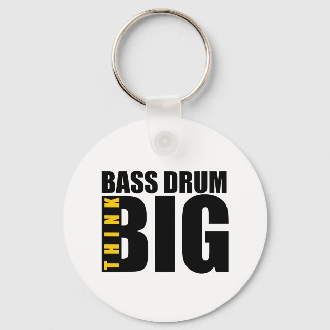 TÄNKA BIG BASS-DRUM MUSIC DESIGNS NYCKELRING (Framsida)