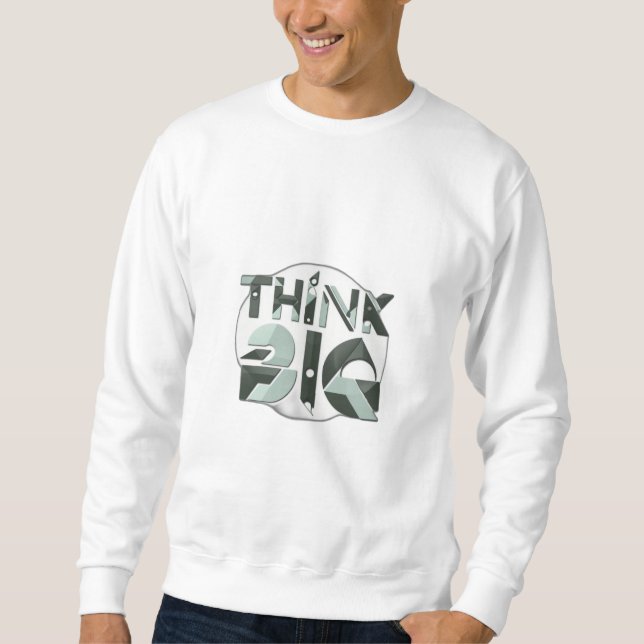 Tänka Big Lång Ärmad Tröja (Framsida)