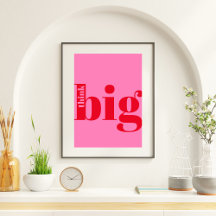 Tänka Big! Modern fetstil - Shock rosa