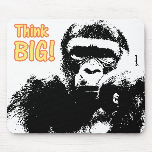 Tänka Big Modern Pop Art Gorilla-mall Musmatta (Framsidan)