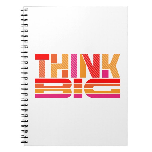 Tänka Big Motivational Anteckningsbok (Framsidan)