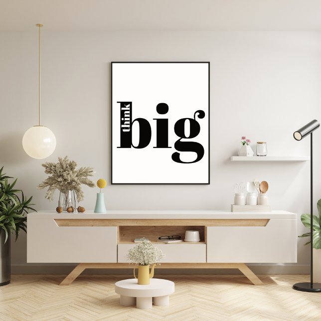 Tänka Big! Roligt - offert - modern fetstil Poster (Skapare uppladdad)