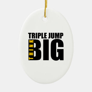 TÄNKA BIG TRIPLE-JUMP SPORTS DESIGNS JULGRANSPRYDNAD KERAMIK