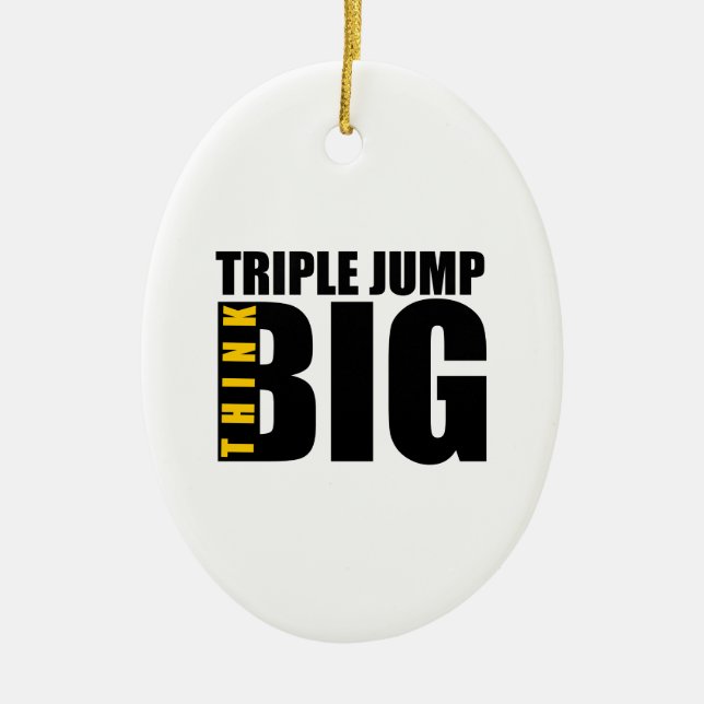 TÄNKA BIG TRIPLE-JUMP SPORTS DESIGNS JULGRANSPRYDNAD KERAMIK (Framsidan)