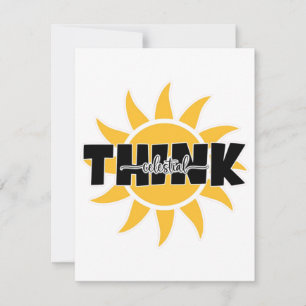 Tänka Celestial Card Anteckningskort