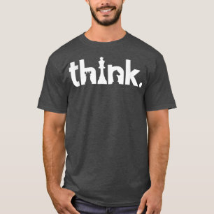 Tänka Chess Matching Gambit Chess Player och T Shirt