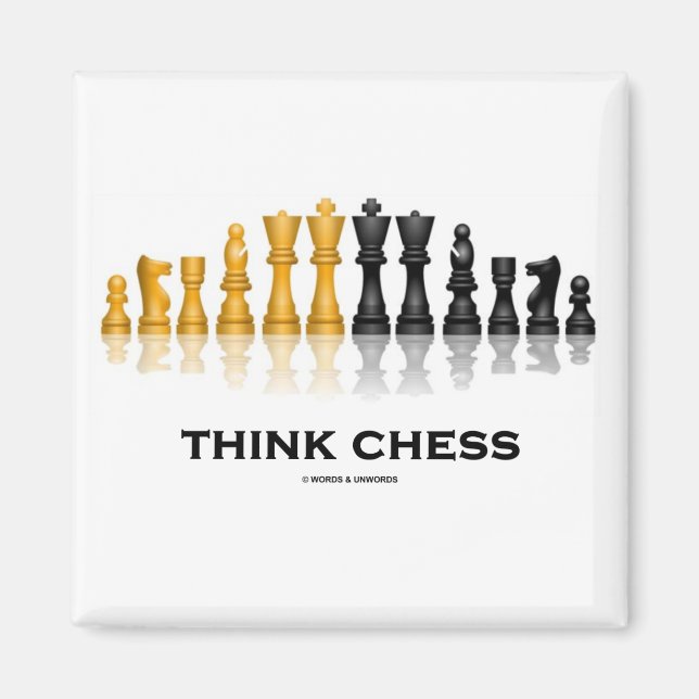 Tänka Chess (schackuppsättning) Magnet (Framsidan)