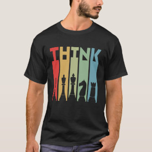 Tänka Chess Shirt Perfekt Gift for Chess Älskare T