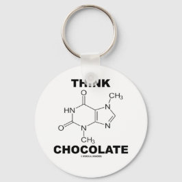 Tänka Chocolat (Theobromine Molecule Chemistry) Nyckelring