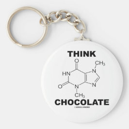 Tänka Chocolat (Theobromine Molecule Chemistry) Nyckelring