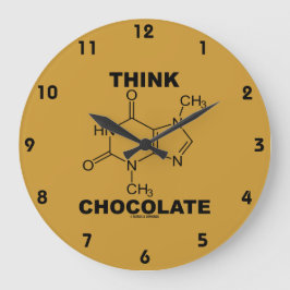 Tänka Chocolat (Theobromine Molecule Chemistry) Rund Klocka