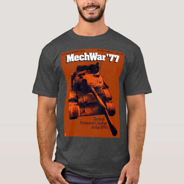 tanka den modiga skjortan MechWar '70-talwargame T Shirt (Framsida)