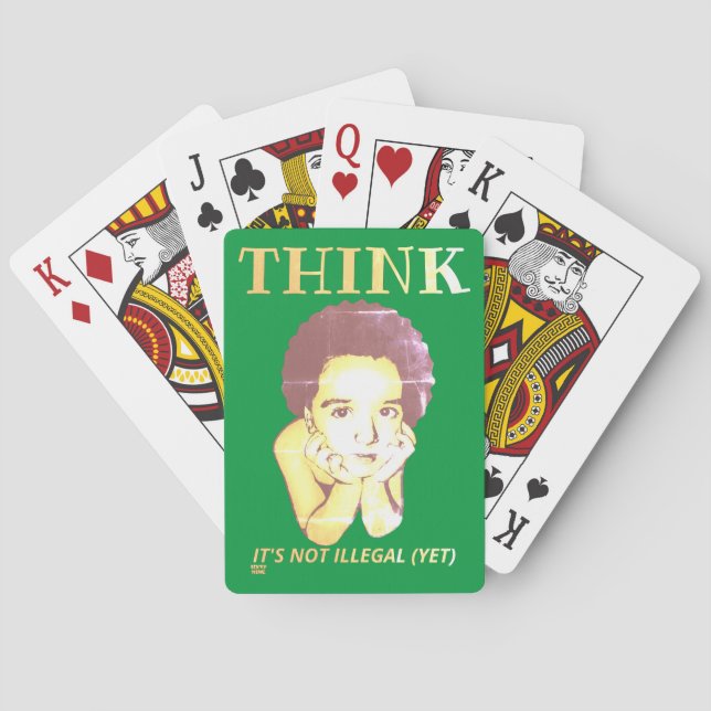 "TÄNKA, DET ÄR INTE ILLEGAL (JET)" CASINOKORT (Baksidan)