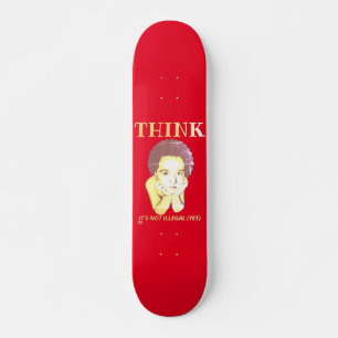 "TÄNKA, DET ÄR INTE ILLEGAL (JET)" MINI SKATEBOARD BRÄDA 18,5 CM