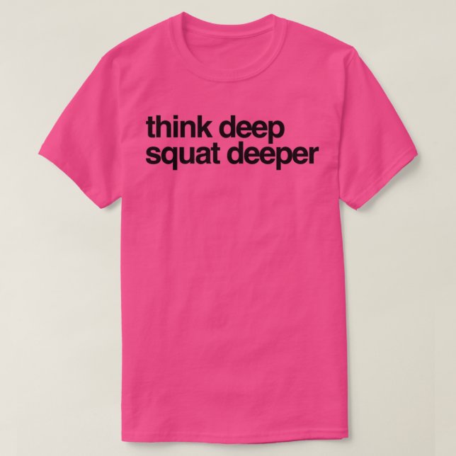 Tänka djup kvadrat djupare 1 t shirt (Design framsida)
