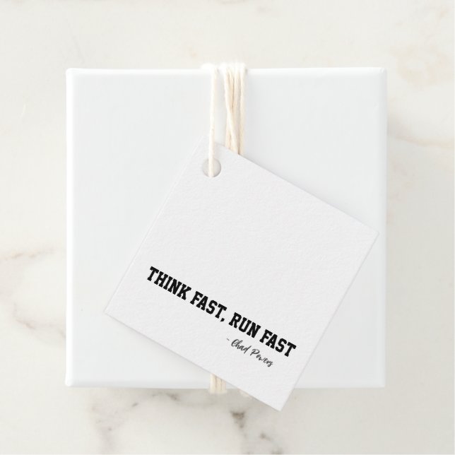 Tänka Fast Springa Fast Football Motivering Qoute Gåvor Etiketter (På plats)