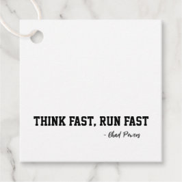 Tänka Fast Springa Fast Football Motivering Qoute Gåvor Etiketter