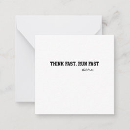Tänka Fast Springa Fast Sports Football Motivation Anteckningskort