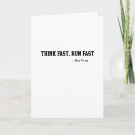 Tänka Fast Springa Fast Sports Football Motivation Kort