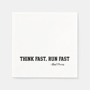 Tänka Fast Springa Fast Sports Football Motivation Pappersservett