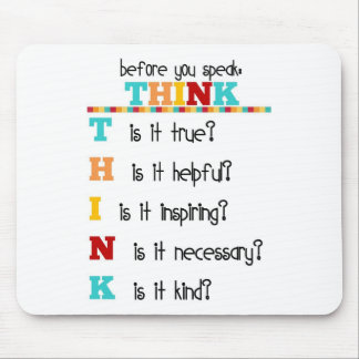 Tänka, för du talar musmatta