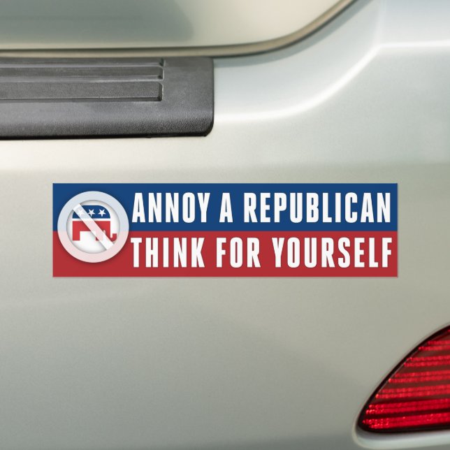 Tänka för er egen Oberoende Annoy A Republican Bildekal (På Bil)