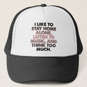 Tänka för mycket roligt Introvert Boll Cap Hat Truckerkeps
